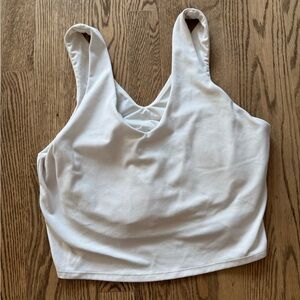 White Crop top with built in